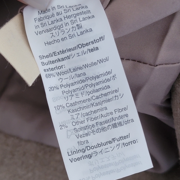 Madewell Copenhagen Belted Coat Insuluxe Cashmere Wool Blend size XXL Oatmeal - Picture 9 of 12